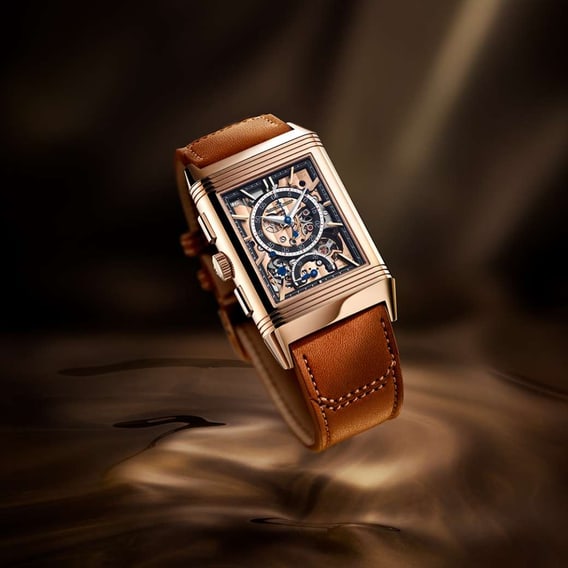 Levitation Asset of the Jaeger-LeCoultre Reverso Tribute Chronograph Gold watch Q389256J