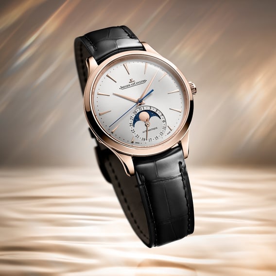 Side and wrist view of the Jaeger-LeCoultre Master Ultra Thin Moon 36