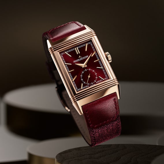 Pink Gold Men Watch Manual winding Reverso Tribute Small Seconds