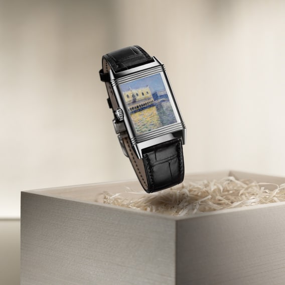 Jaeger-LeCoultre Reverso Tribute Enamel Monet The Doge's Palace Q39334M6, levitation asset of the back of the Watch.