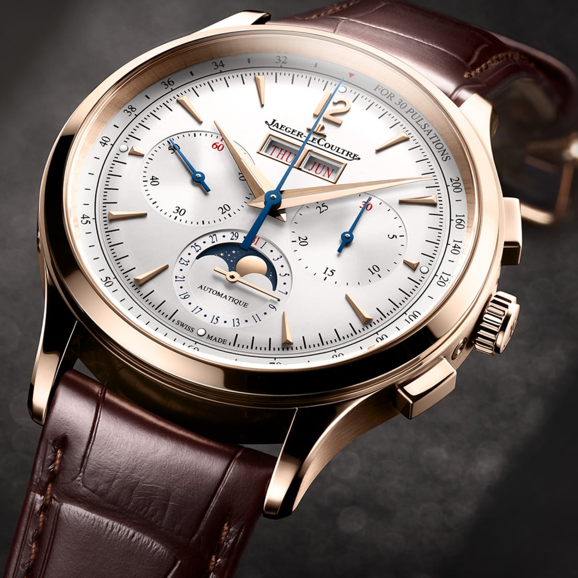 Pink Gold Men Watch Automatic, self-winding Master Control Chronograph ...