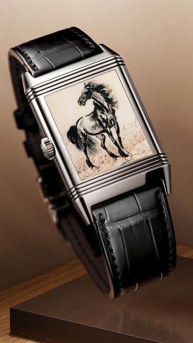 Reverso Tribute Enamel Xu Beihong翻转系列珐琅腕表“徐悲鸿”限量版