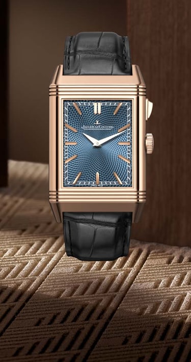 Jaeger-LeCoultre【ネイビー ボックス/時】ボックス レベルソ ピンクゴールド製レベルソ・トリビュート・ミニッツリピーター