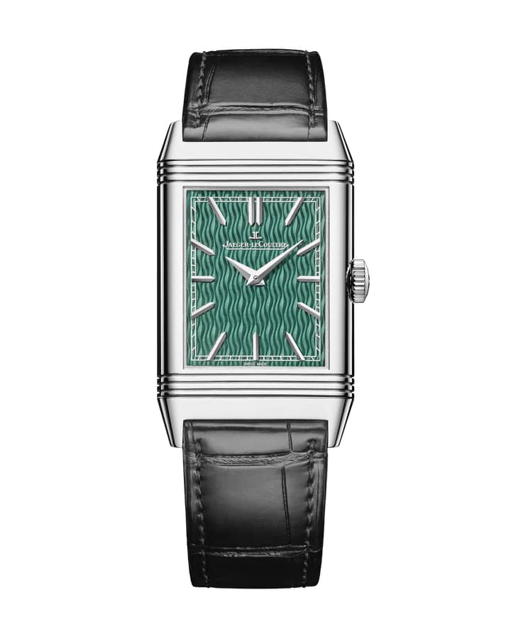 Appliqued Hour-markers, Green, Guilloché Enamel