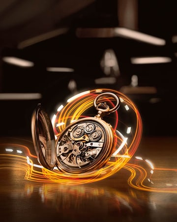 Jaeger-LeCoultre - Made of Makers Roy Wang light-painting "Burning Flame" around a pocket watch