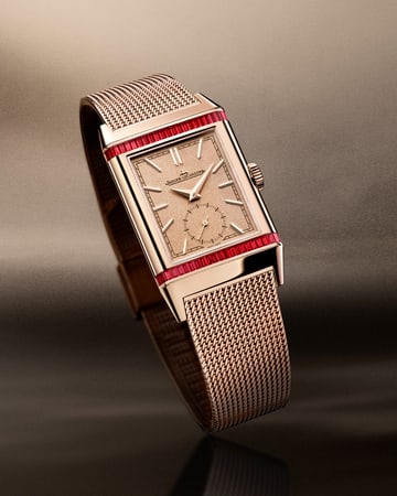 Pink Gold Reverso Tribute Monoface Small Seconds Or Deco Watch