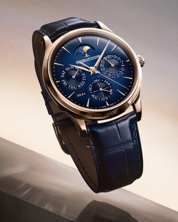 Jaeger-LeCoultre Master Ultra Thin Perpetual Calendar Pink Gold Blue Dial Q114258J - Levitation