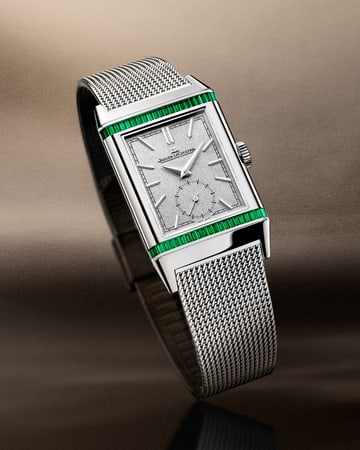 White Gold Reverso Tribute Monoface Small Seconds Or Deco Watch