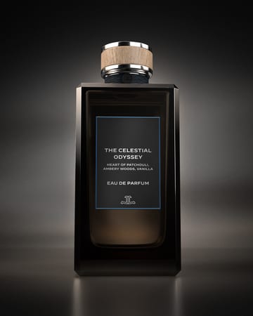 Picture of a the fragrance bottle of THE CELESTIAL ODYSSEY perfume from the french perfumer and Jaeger-LeCoultre Made of Makers, Nicolas Bonneville