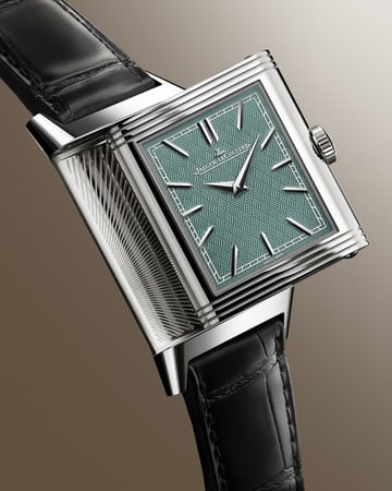 Jaeger-LeCoultre Reverso Tribute green dial levitation asset