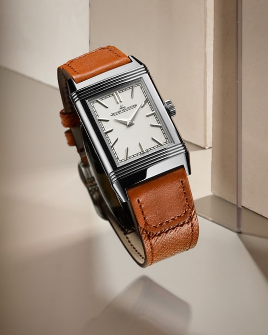 Levitation asset of the Jaeger-LeCoultre Reverso Tribute Monoface mixed watch silver grey dial - Q7168420