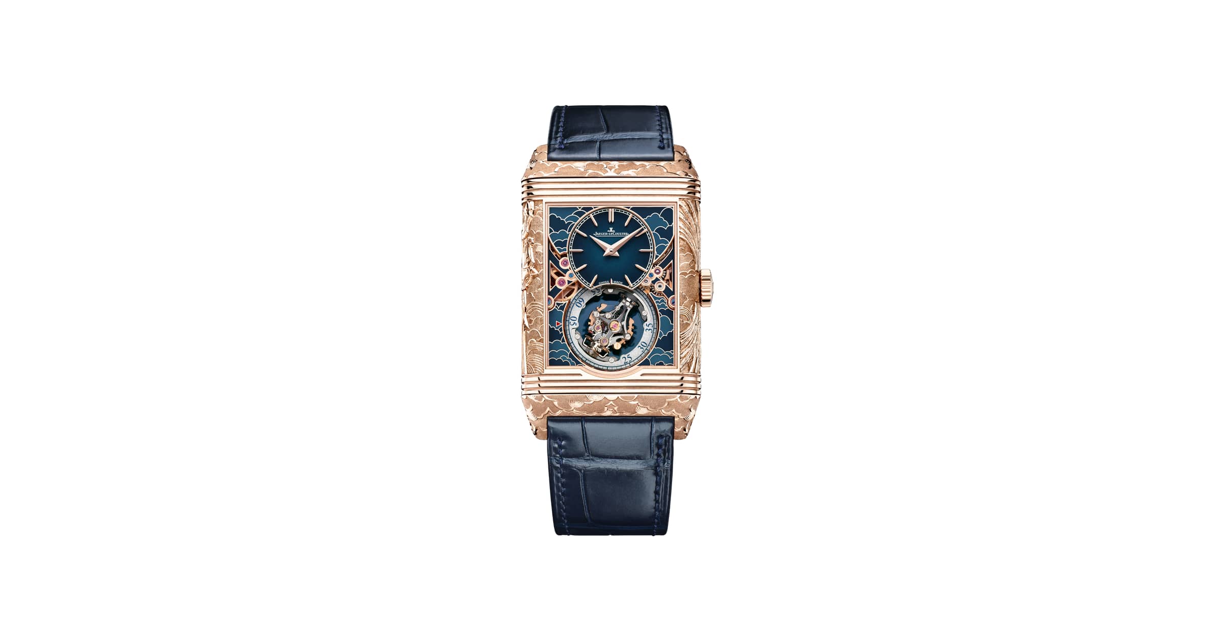Pink Gold Reverso Hybris Artistica Calibre 179 Pegasus Watch