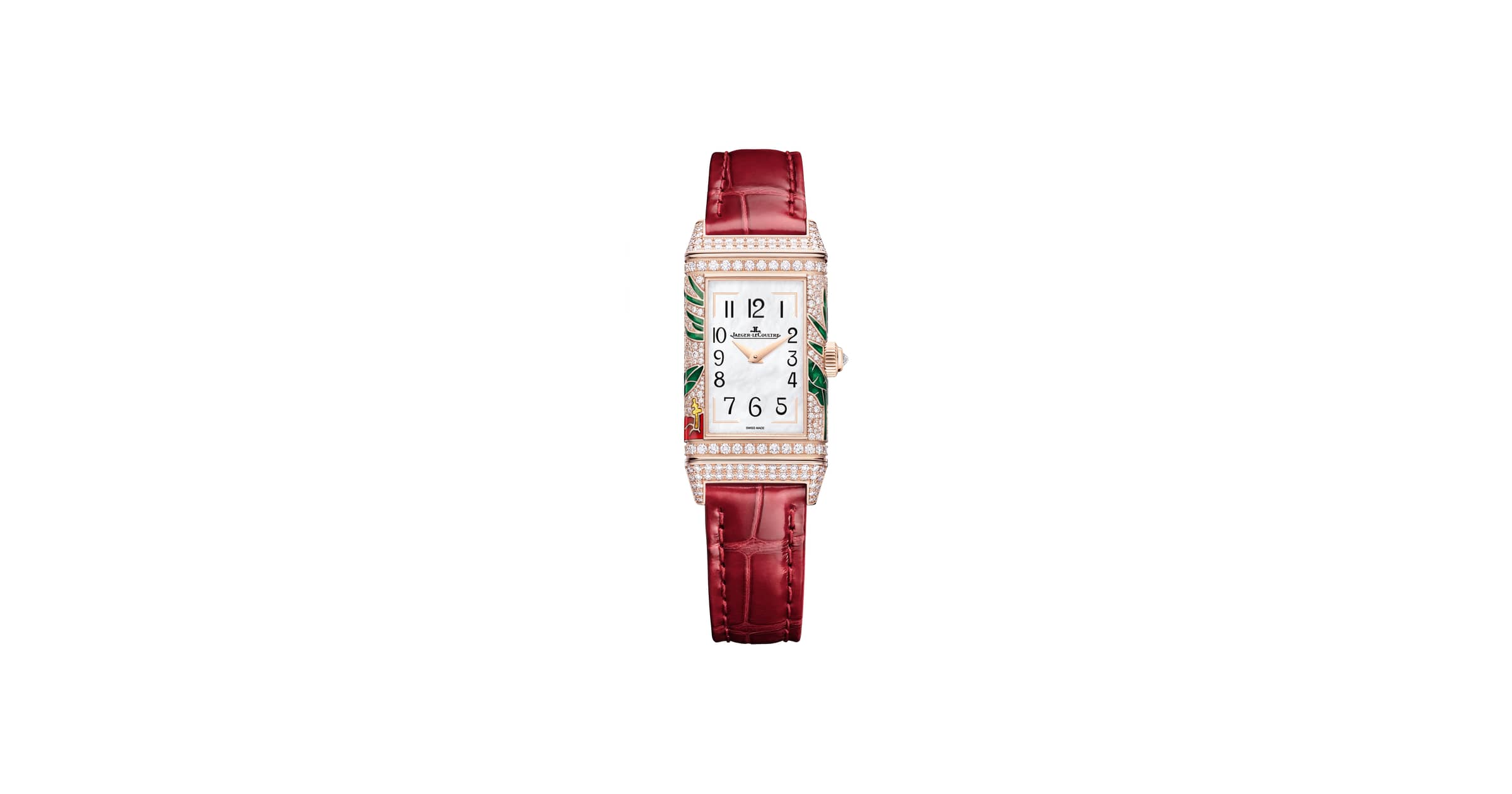 Jaeger-LeCoultre Pink Gold Reverso One 'Hibiscus Rosa' Woman Watch Q3292425 | Jaeger-LeCoultre