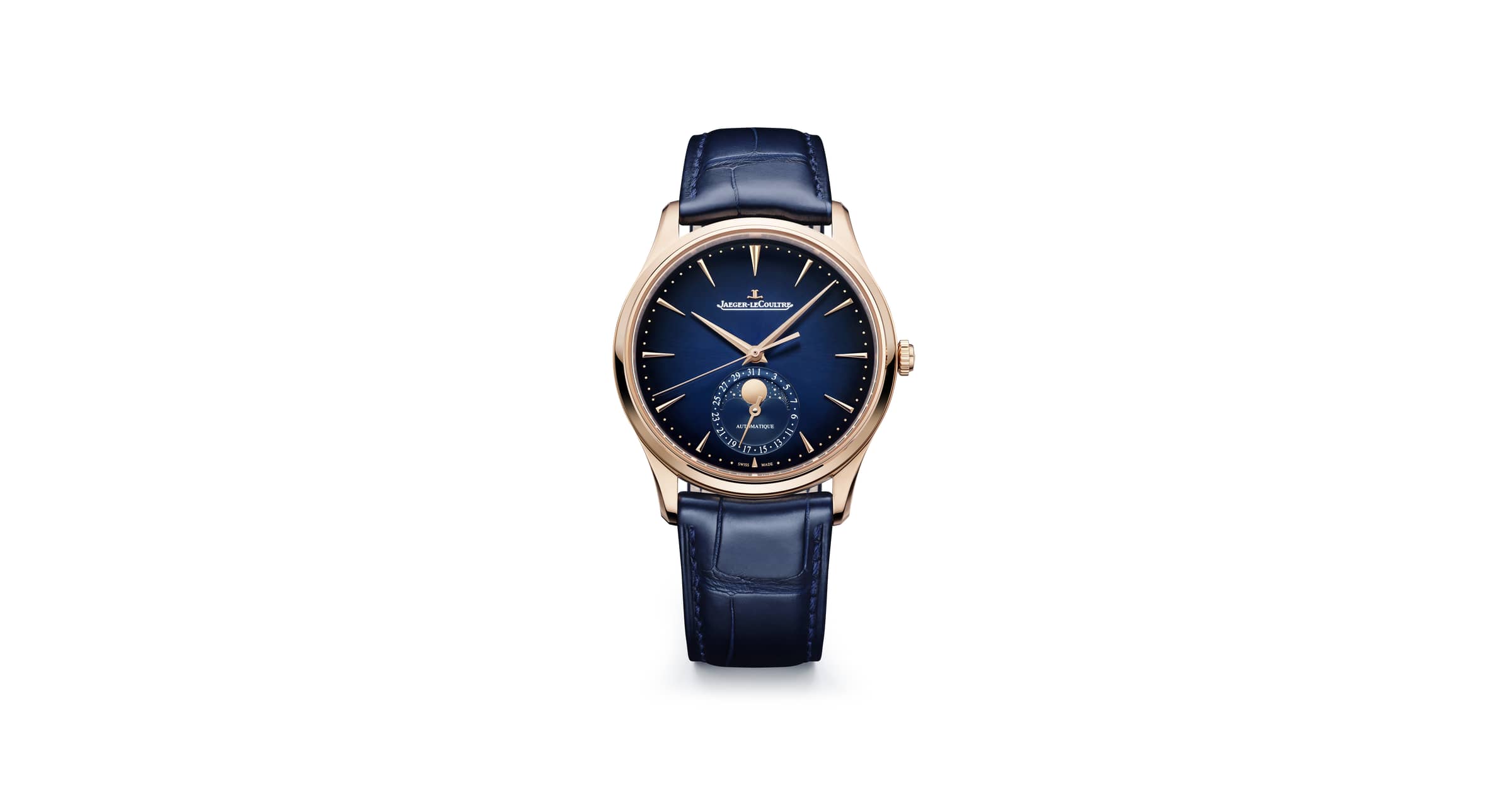 Jaeger-LeCoultre's Master Ultra Thin Moon. Now In Gold And Blue