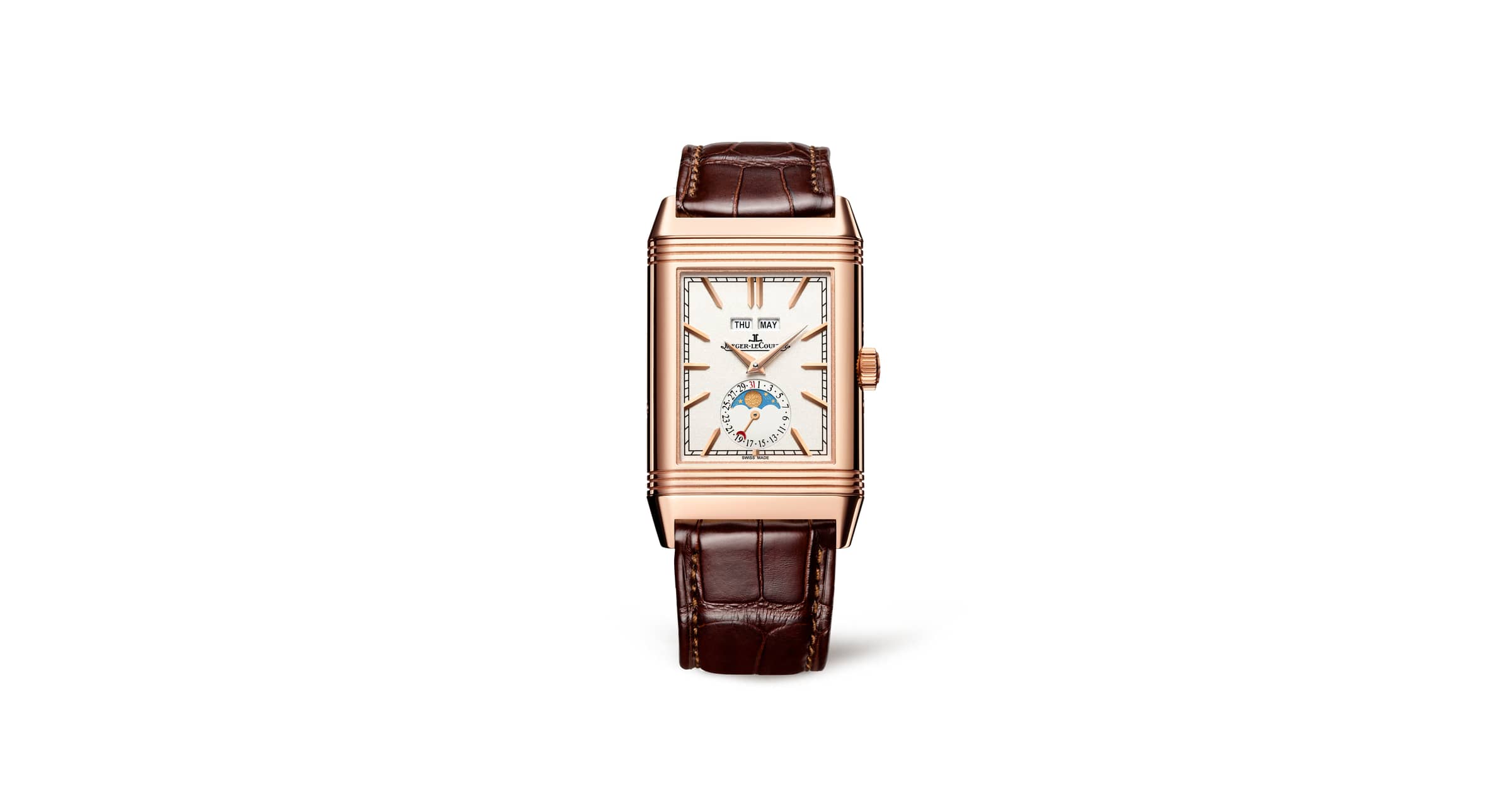 Jaeger-LeCoultre Pink Gold Men Watch Manual-winding Reverso Tribute Calendar 3912420 | Jaeger-LeCoultre
