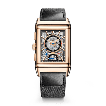 Pink Gold Men Watch Manual winding Reverso Tribute Chronograph Q389257J Jaeger LeCoultre