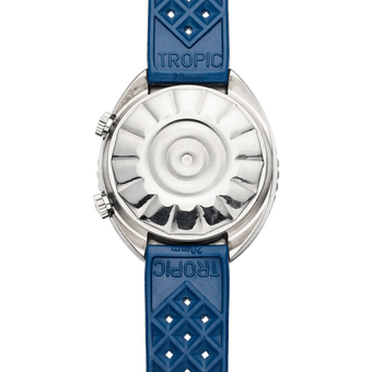 Correa de reloj de caucho azul marino tropic