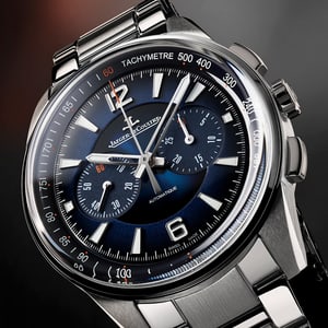 Jaeger-LeCoultre Polaris Chronograph Stainless Steel Blue Dial Q9028181 - Close-Up