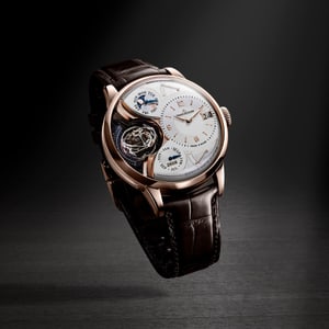 Jaeger-LeCoultre - plano alzado de Duometre Heliotourbillon - tourbillon de tres ejes