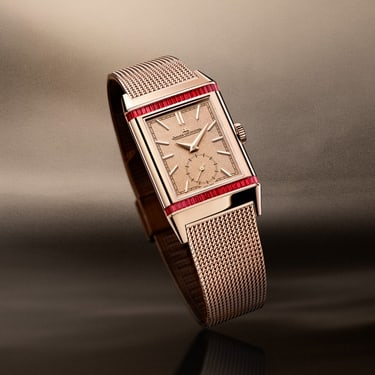 Pink Gold Reverso Tribute Monoface Small Seconds Or Deco Watch