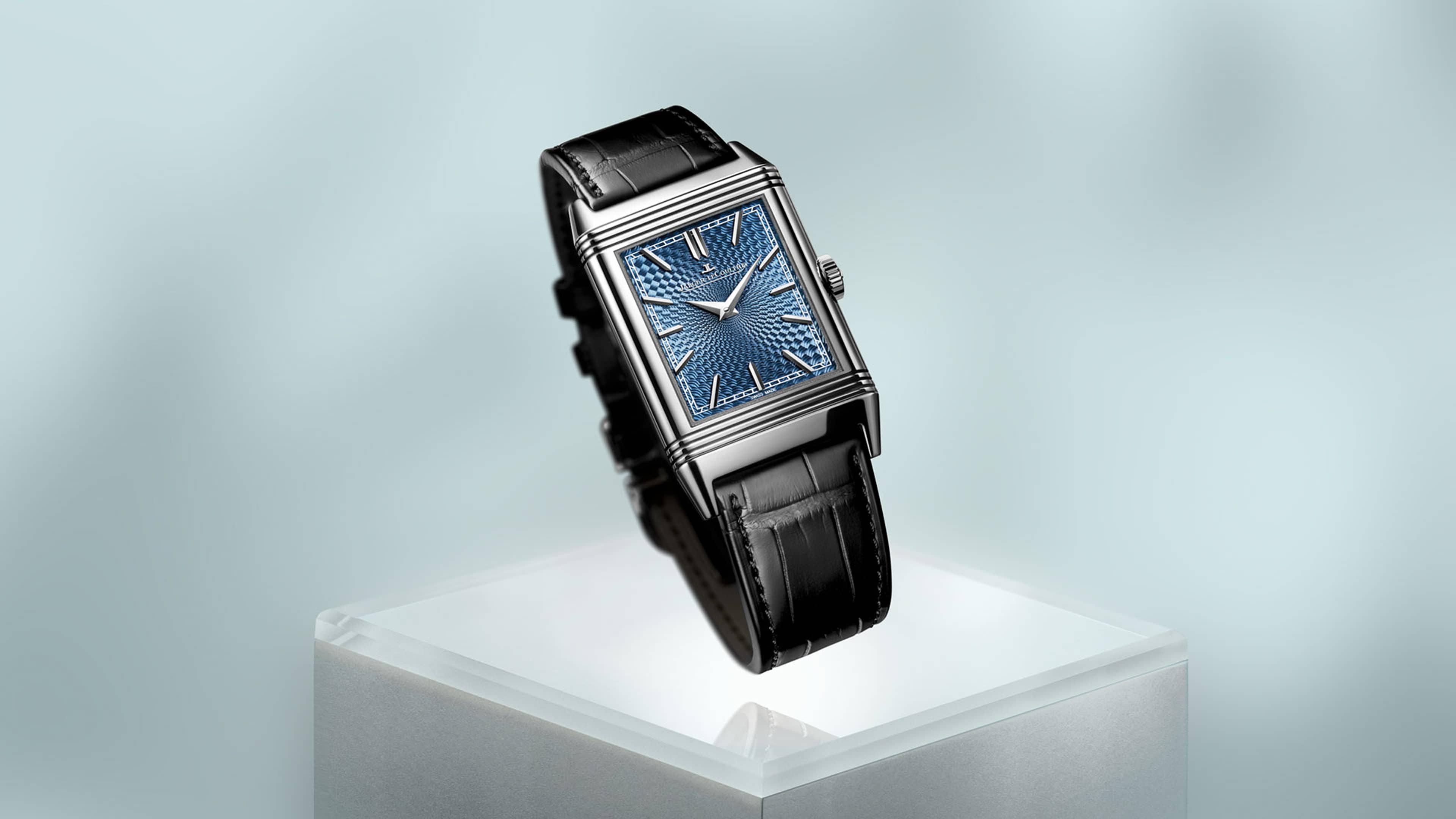 White Gold Reverso Tribute Enamel Turner Man Watch Q39334W3