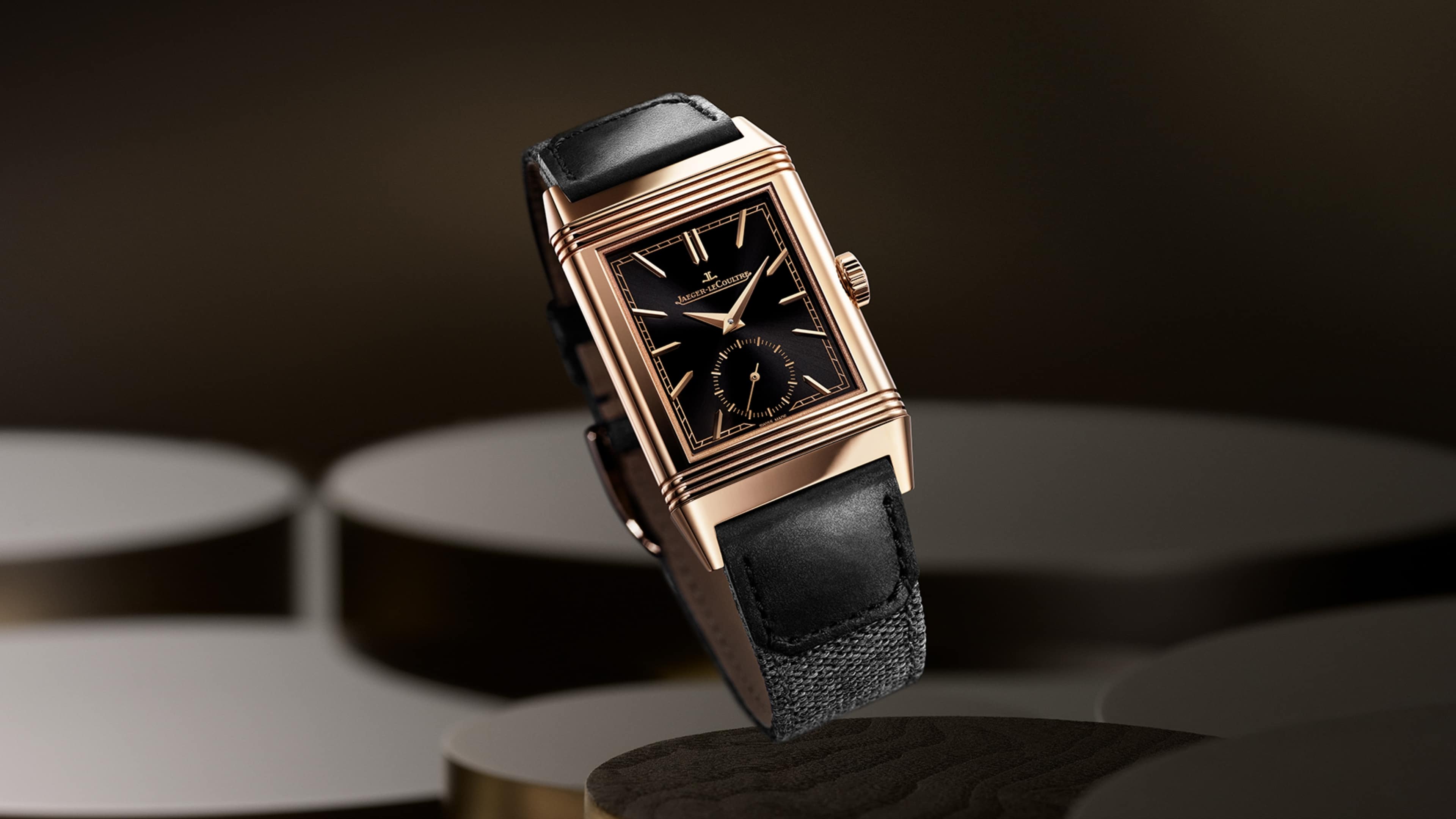 Pink Gold Men Watch Manual winding Reverso Tribute Small Seconds